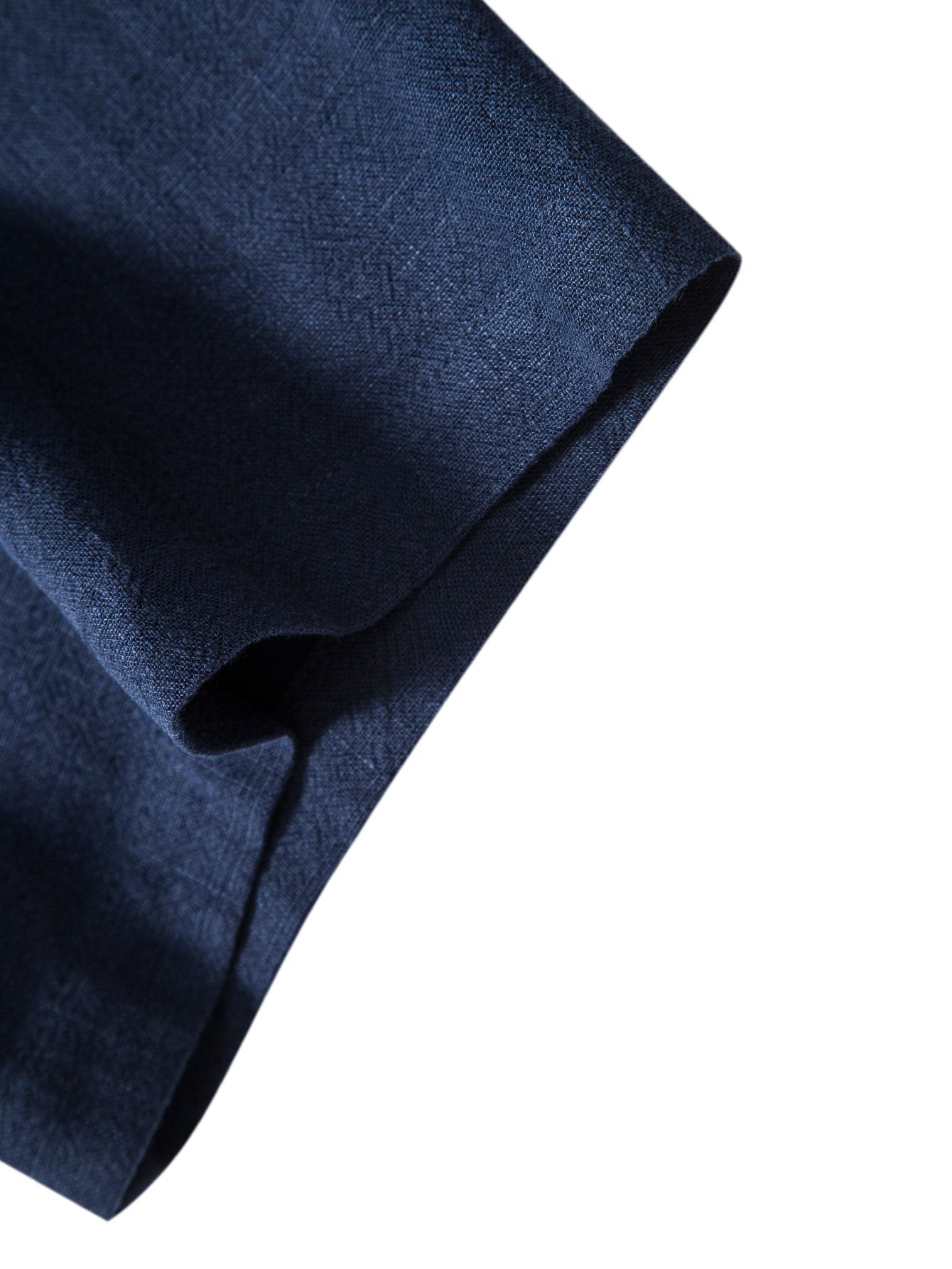Linnenmix overhemd met knopen en rechte linnen broek