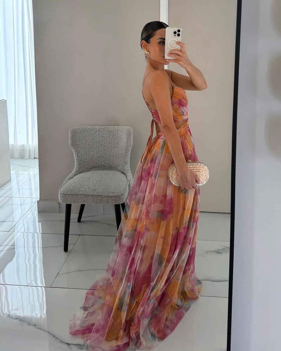 FLORAL PRINT MAXI DRESS