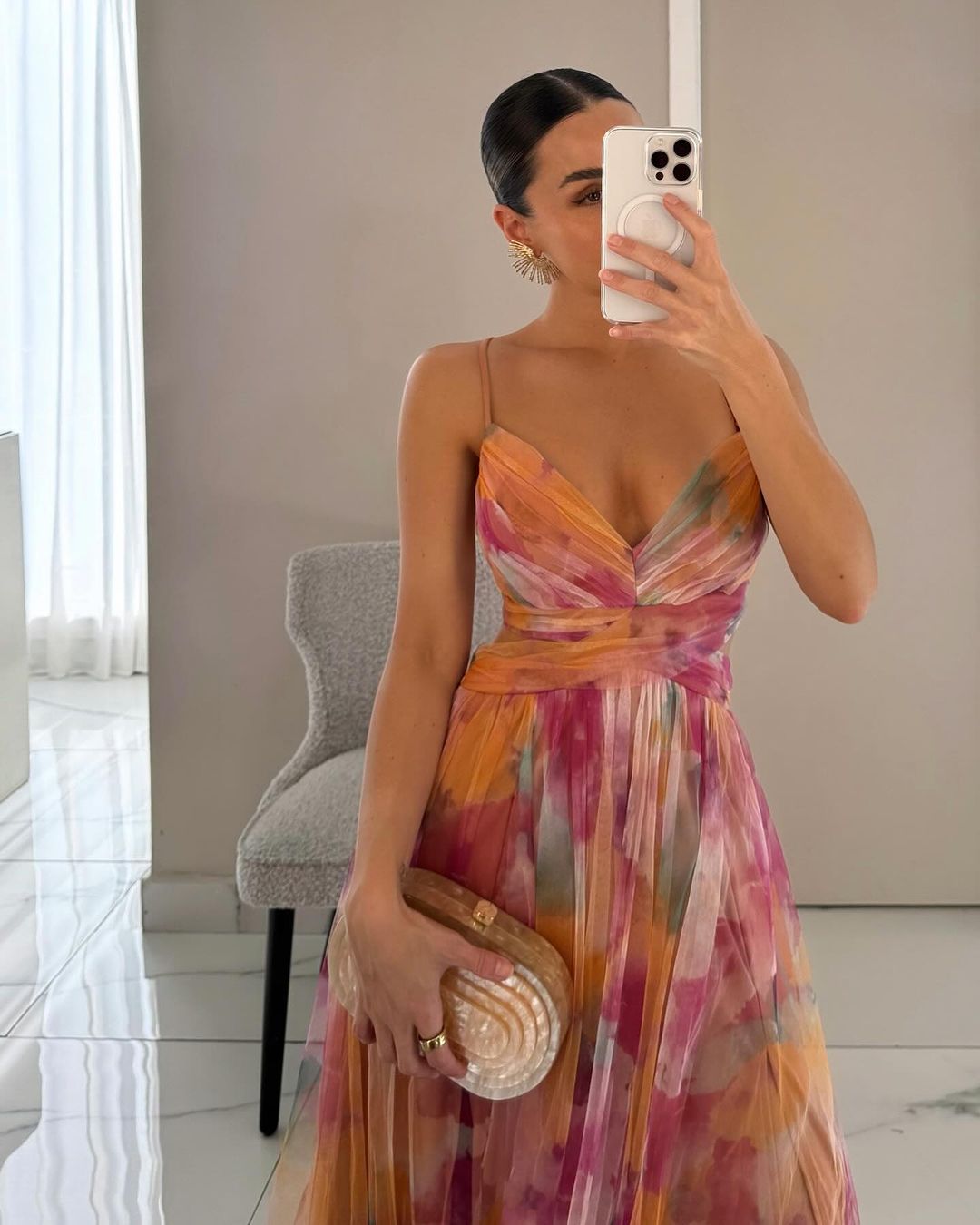 FLORAL PRINT MAXI DRESS