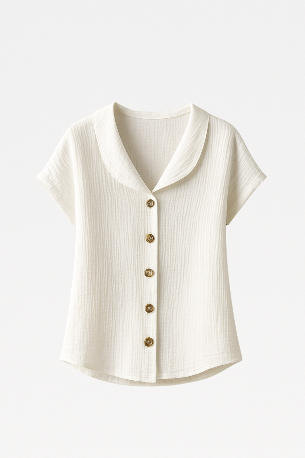 BLOUSE WITH COLLAR AND BUTTON CLOSURE