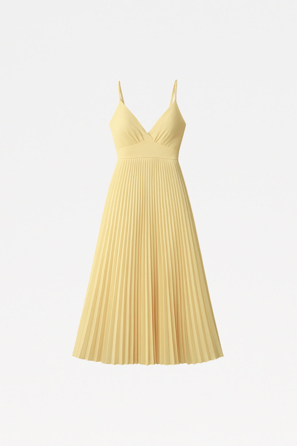 YELLOW V-NECK MAXI DRESS