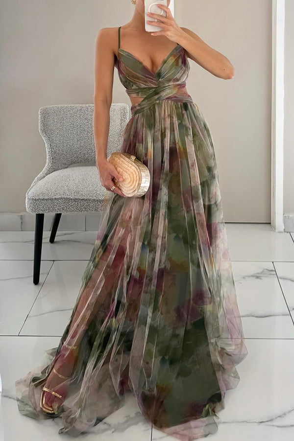 FLORAL PRINT MAXI DRESS