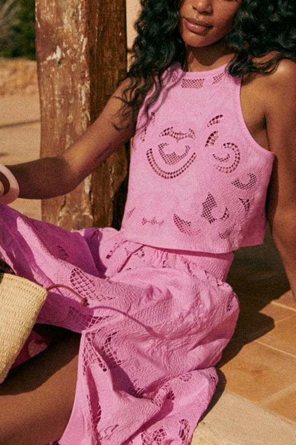 LORENA | PINK LACE SET