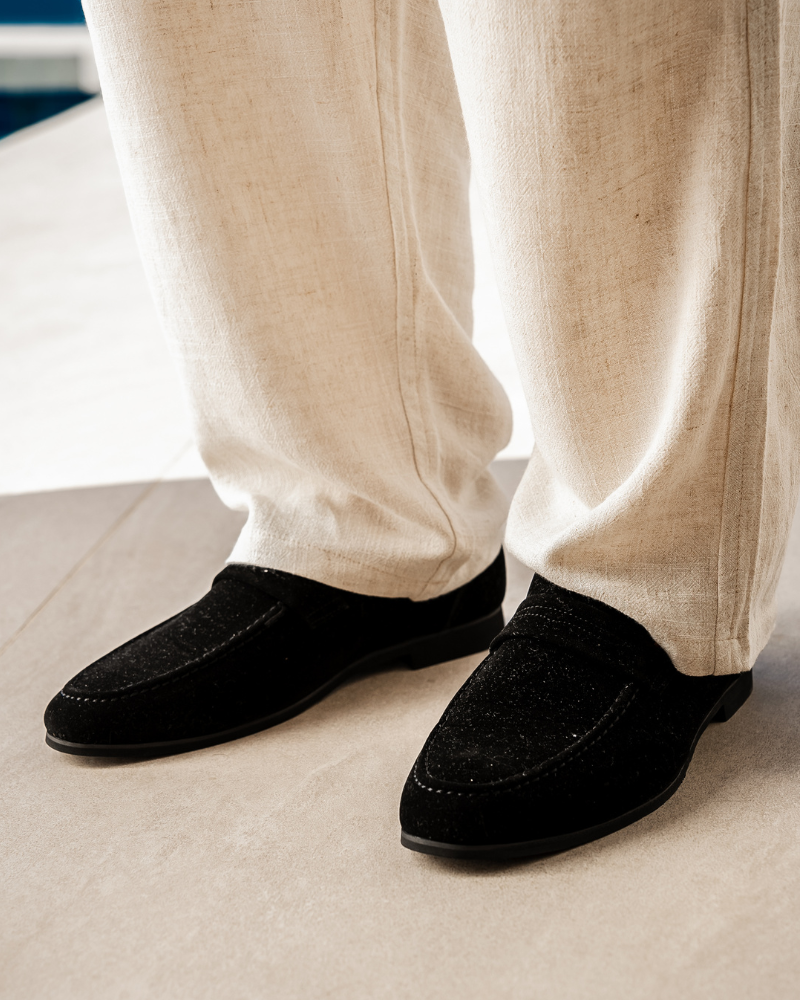 The Label ™ | Old Money Suede Penny Loafers