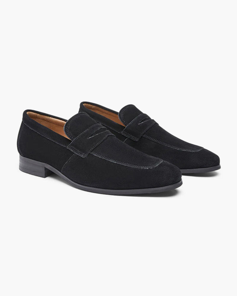 The Label ™ | Old Money Suede Penny Loafers