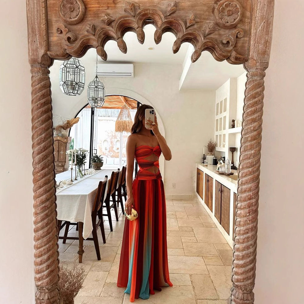 LONG DRESS WITH STRAPS