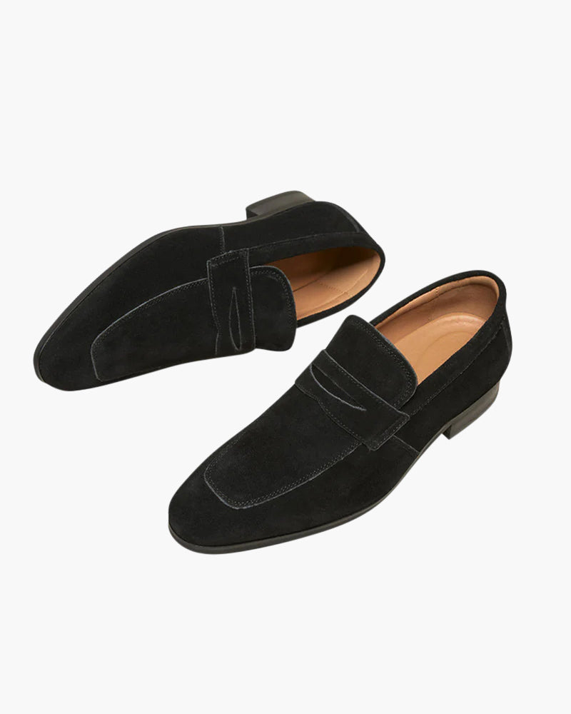 The Label ™ | Old Money Suede Penny Loafers