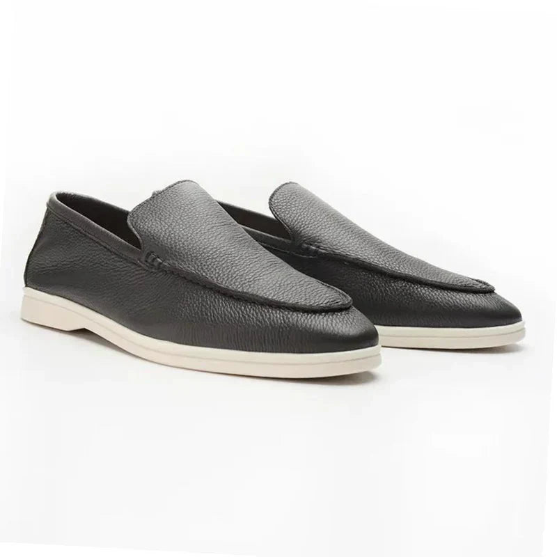 The Label ™ | Oud geld rundleren loafers
