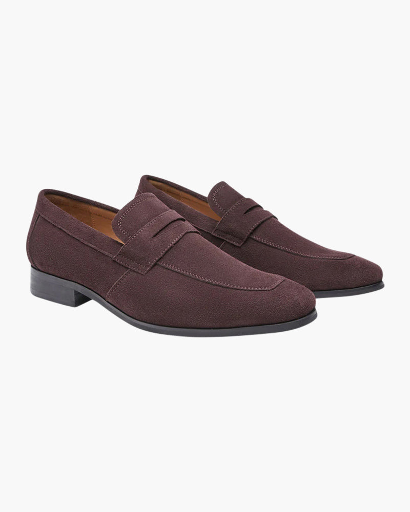 The Label ™ | Old Money Suede Penny Loafers