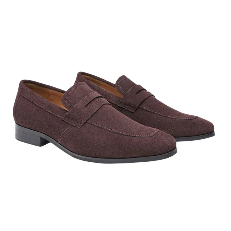 The Label ™ | Oud Geld Suede Strap Loafers