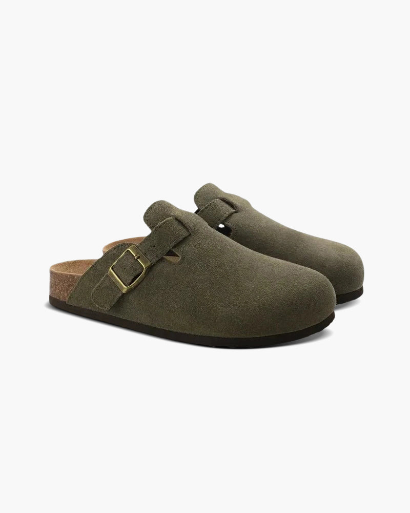 The Label ™ | Old Money Suede Clogs