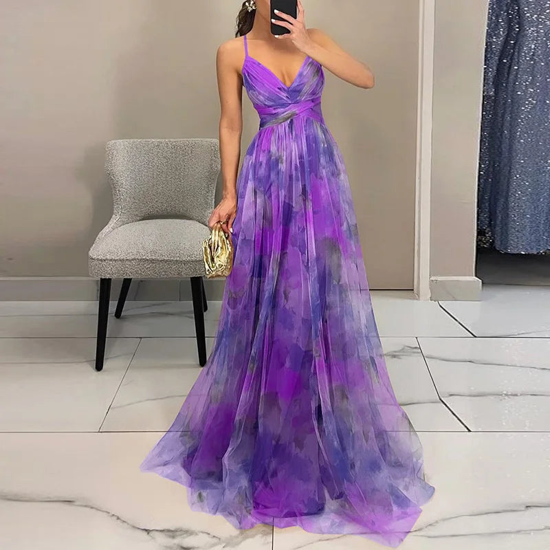 Giselle Betoverende Maxi-jurk met Bloemenprint
