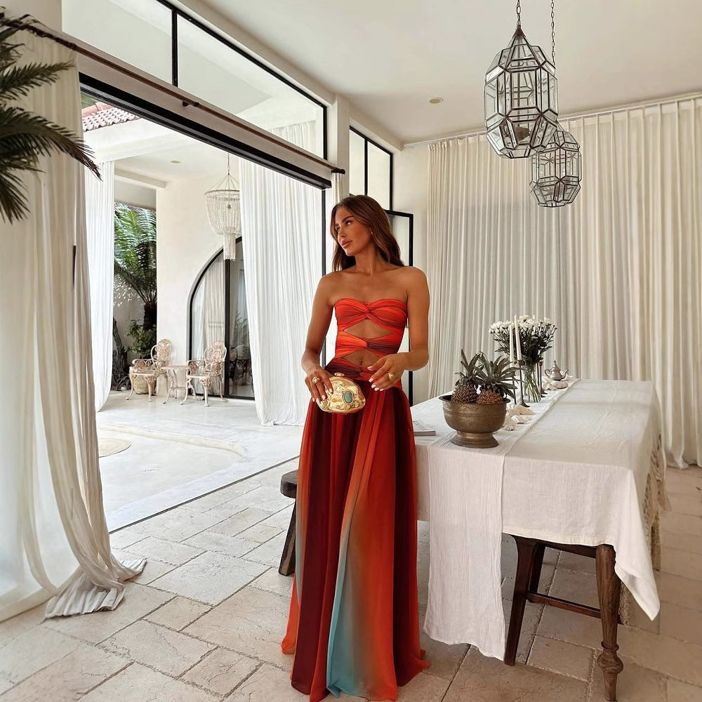 LONG DRESS WITH STRAPS